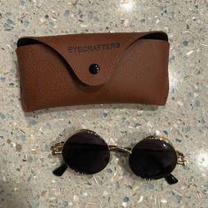 Steampunk style sunglasses. Goldtone hardware. Eyecrafters. Never worn.